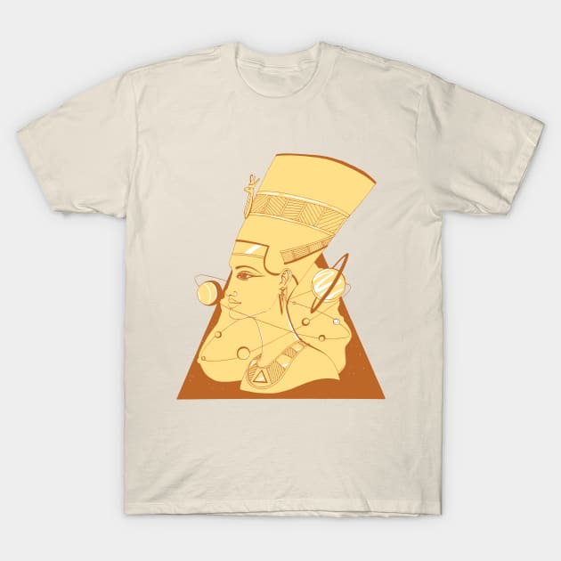 Terracotta Nefertiti and The Stars T-Shirt by kenallouis